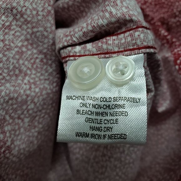 UNTUCKit Argadens Shirt Mens 3XL Red Short Sleeve Button Up Cotton Linen New - Picture 5 of 9